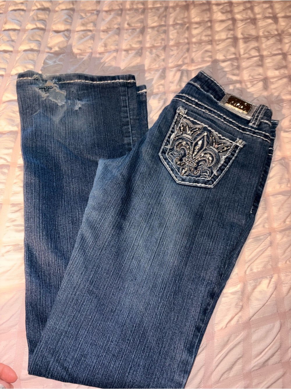 Embellished Dark Blue Women’s Jeans